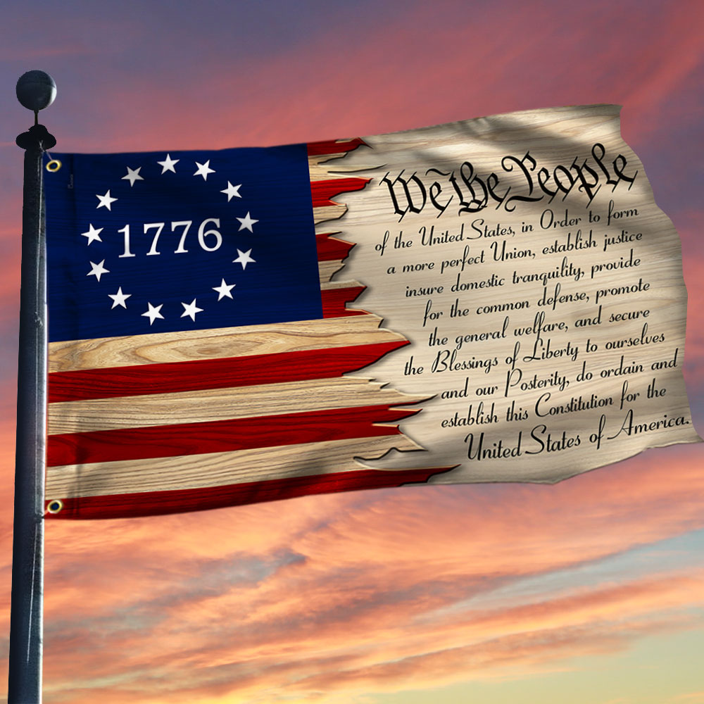 Betsy Ross 1776 We The People Patriotic American Flag – Saleoff 131221