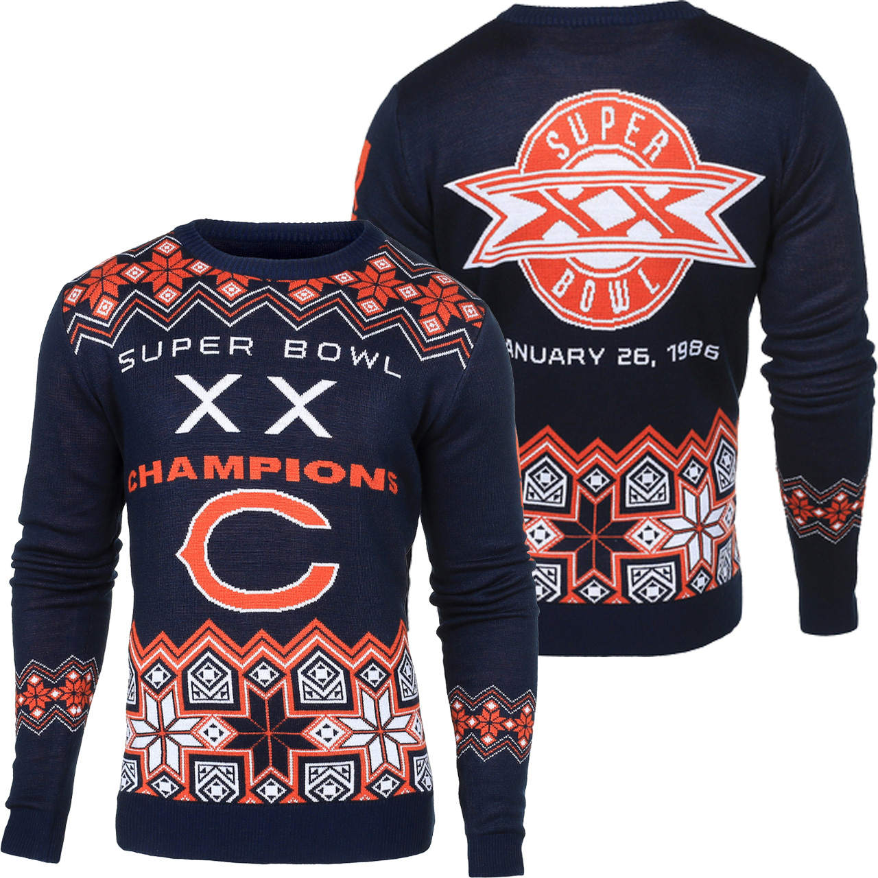 [ COOL ] Chicago Bears NFL Super Bowl Commemorative Ugly Sweater – Saleoff 061221