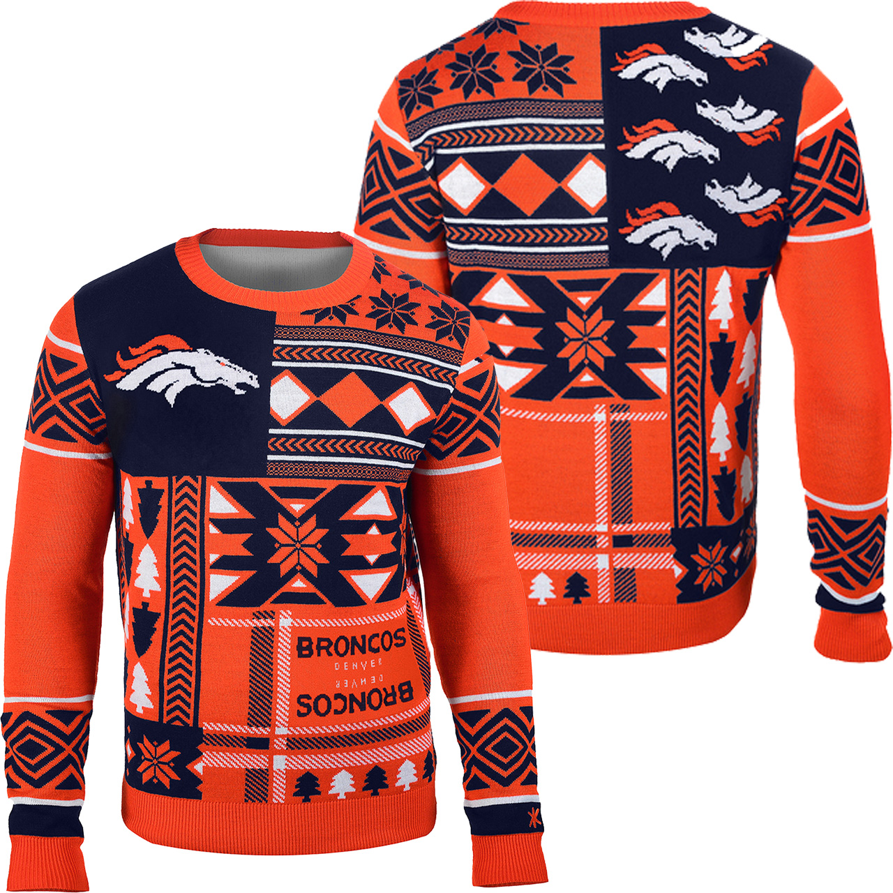 [ COOL ] Denver Broncos Patches NFL Ugly Sweater – Saleoff 061221