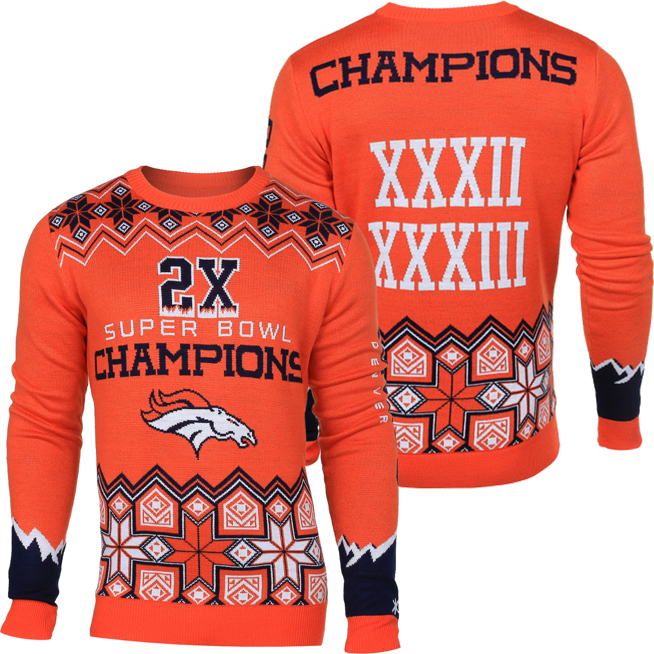 [ COOL ] Denver Broncos NFL Super Bowl Commemorative Ugly Sweater – Saleoff 061221