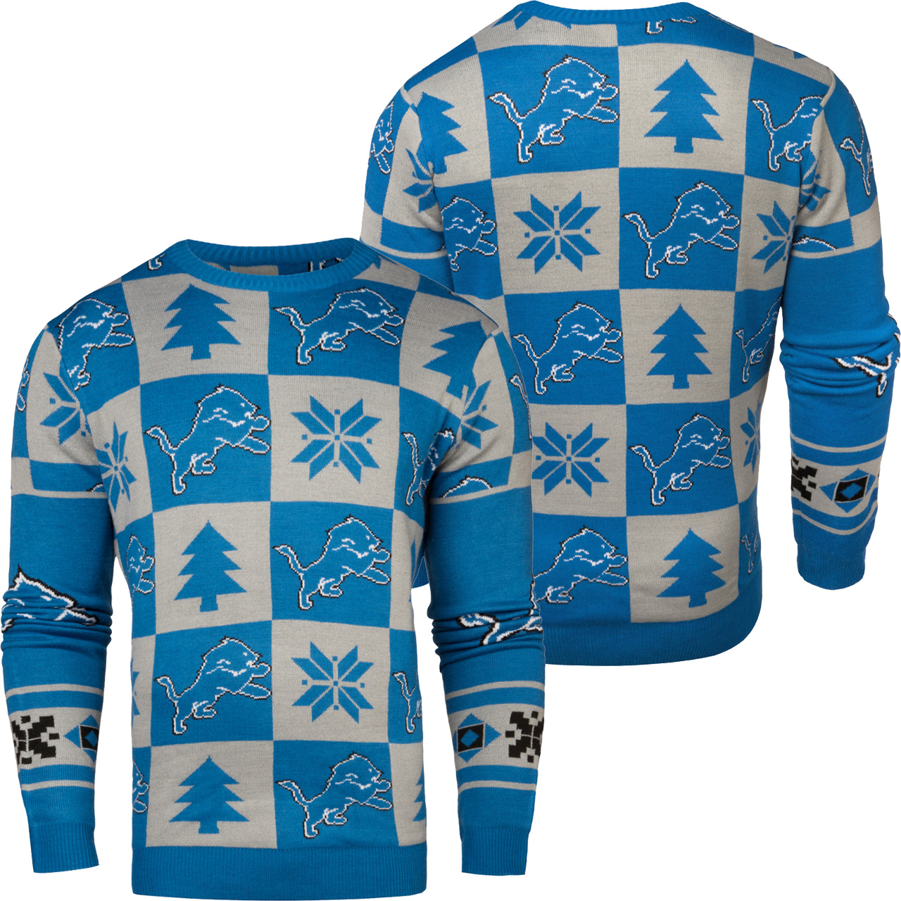 [ AWESOME ] Detroit Lions Patches NFL Ugly Sweater – Saleoff 081221