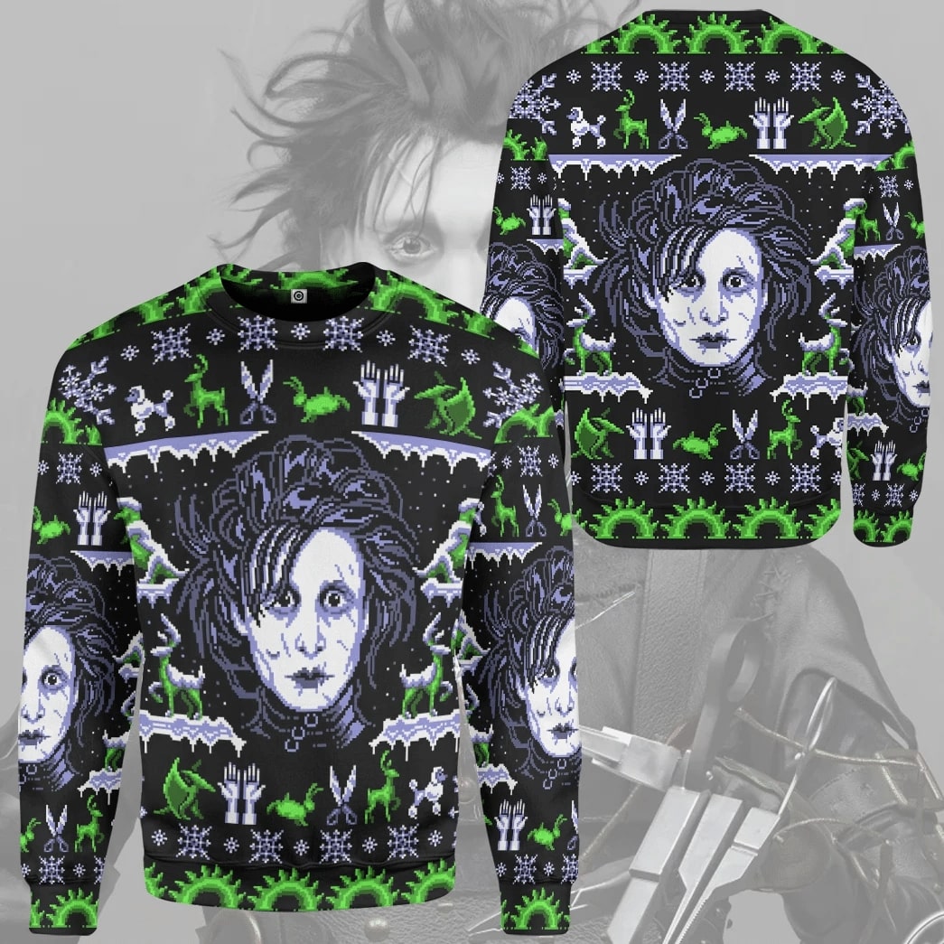 [ COOL ] Edward Scissorhands ugly sweater – Saleoff 091221