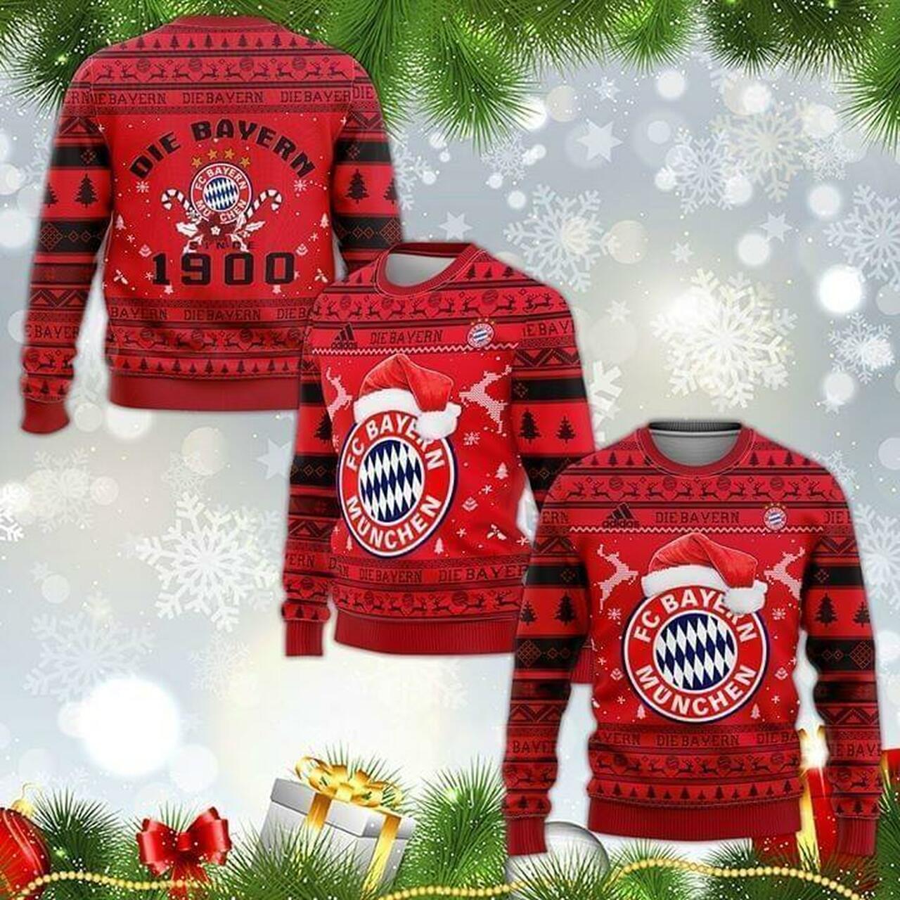 [ COOL ] FC Bayern Munich Die Bayern Since 1900 ugly christmas sweater – Saleoff 271221