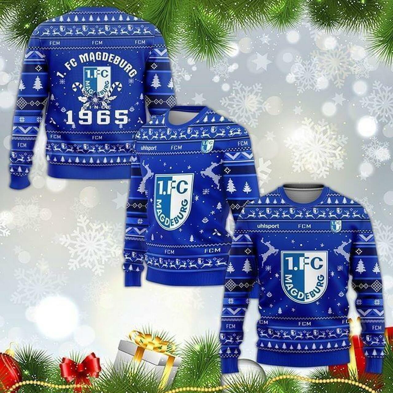 [ COOL ] FC Magdeburg 1965 ugly christmas sweater – Saleoff 271221