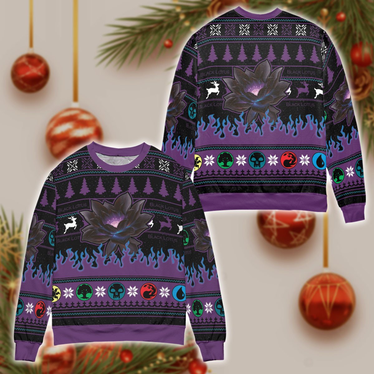 [ COOL ] Game MTG Black Lotus christmas sweater – Saleoff 221221