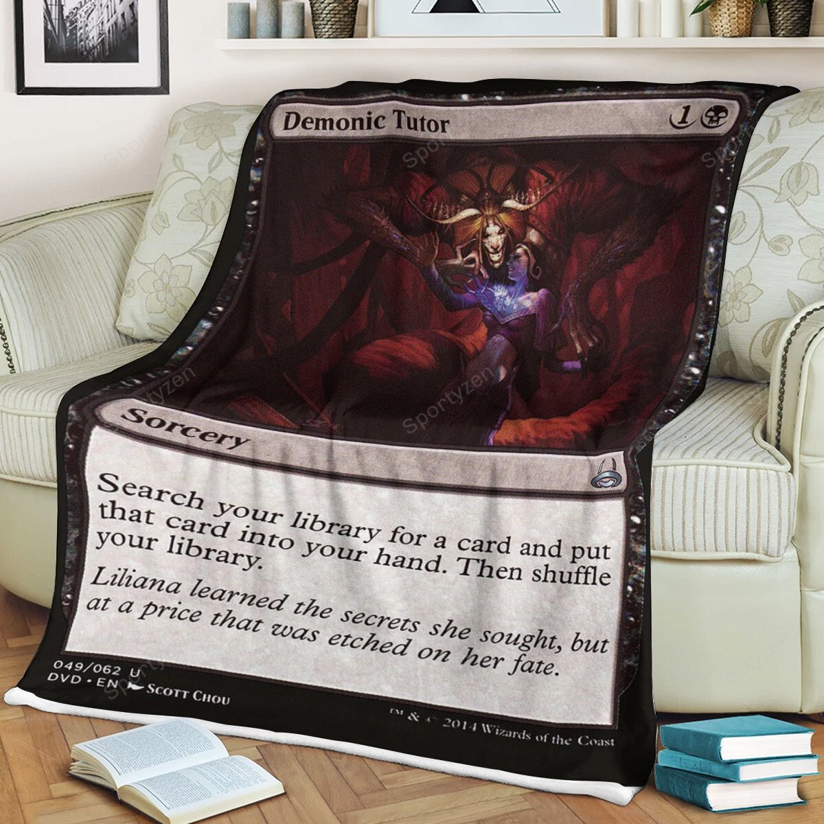 Game MTG Demonic Tutor blanket