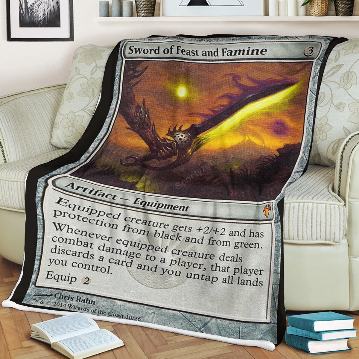 Game MTG Sword of Feast and Famine blanket