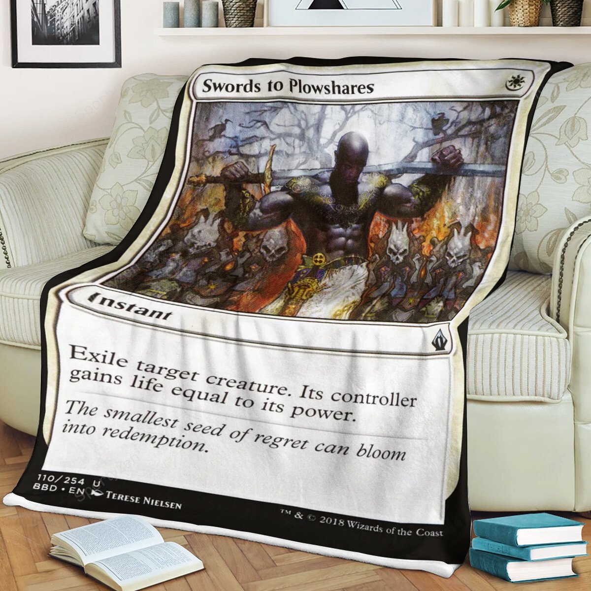 Game MTG Swords to Plowshares blanket