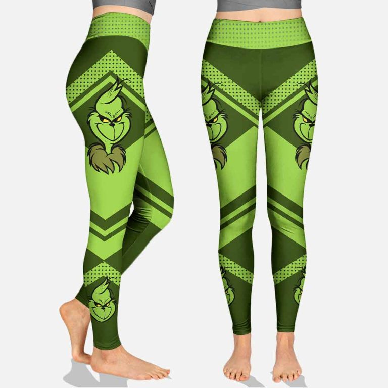 Grinch Rock paper scissors throat punch I win custom name leggings