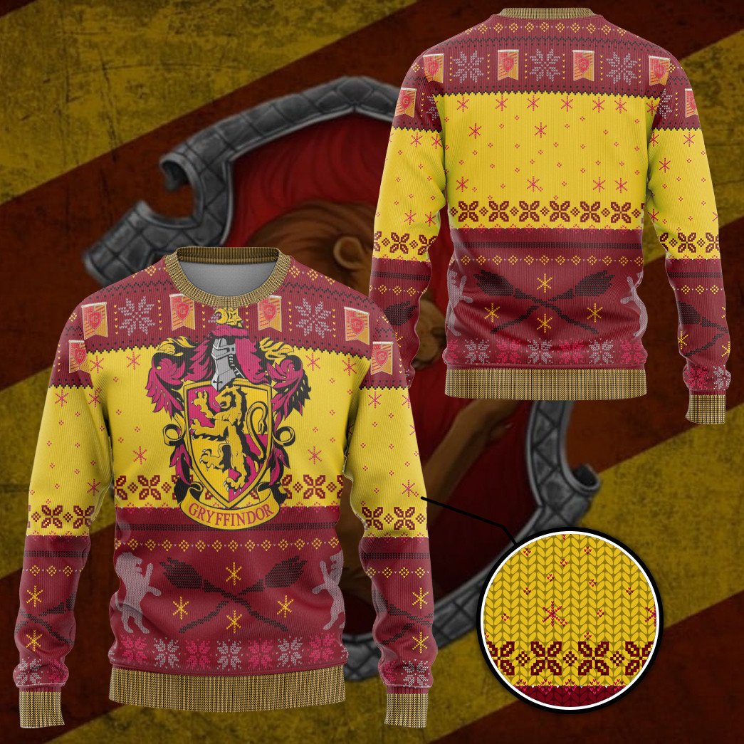 [100K SOLD] Harry Potter Gryffindor ugly christmas ver 2 custom ugly sweater – Saleoff 071221