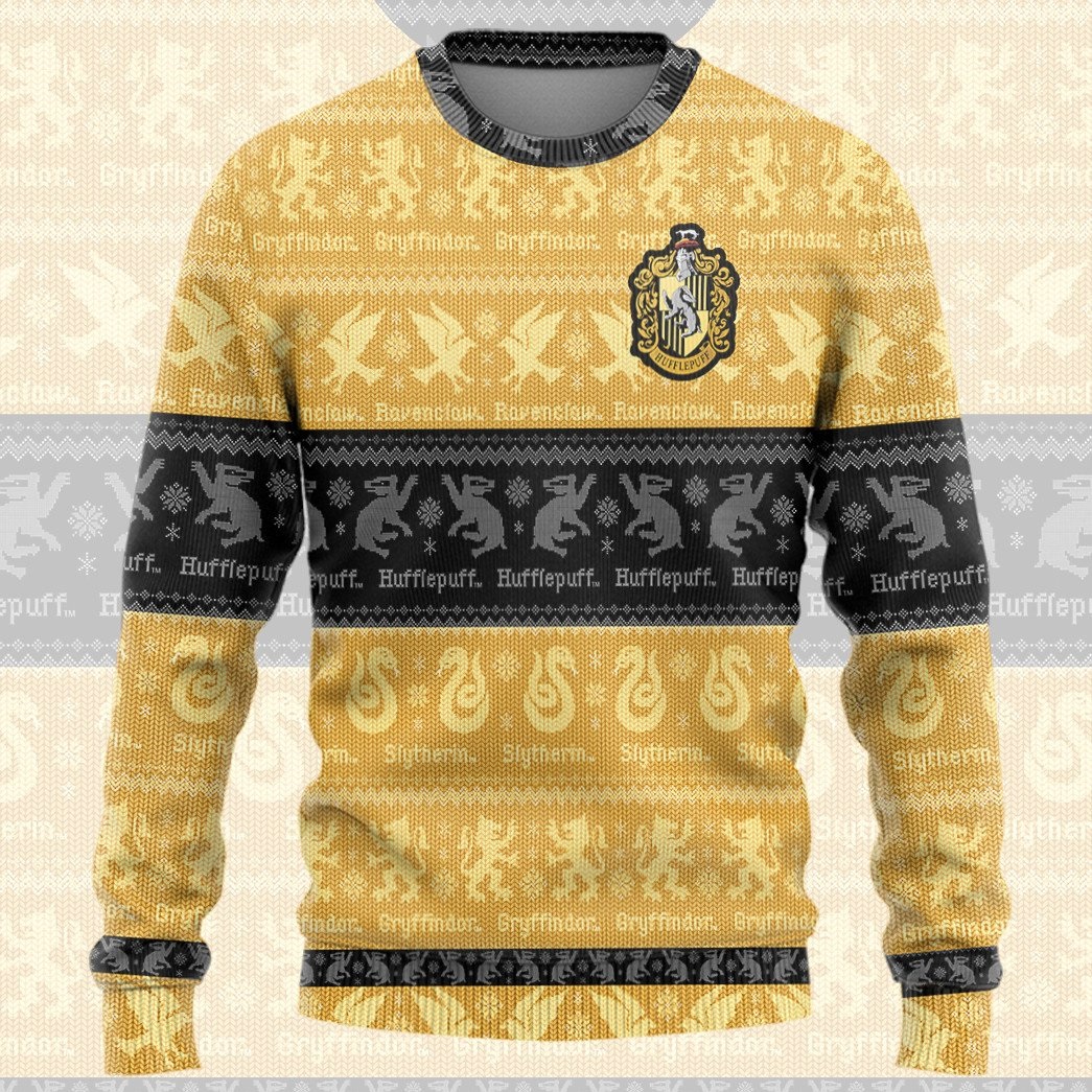 Harry Potter Hufflepuff Quidditch ugly sweater