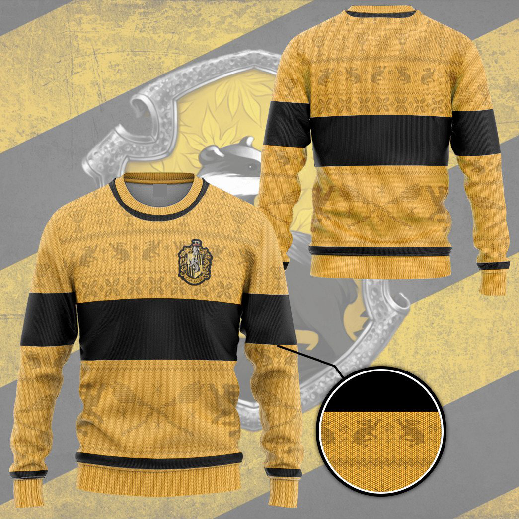 [100K SOLD] Harry Potter Hufflepuff ugly christmas edition custom ugly sweater – Saleoff 071221