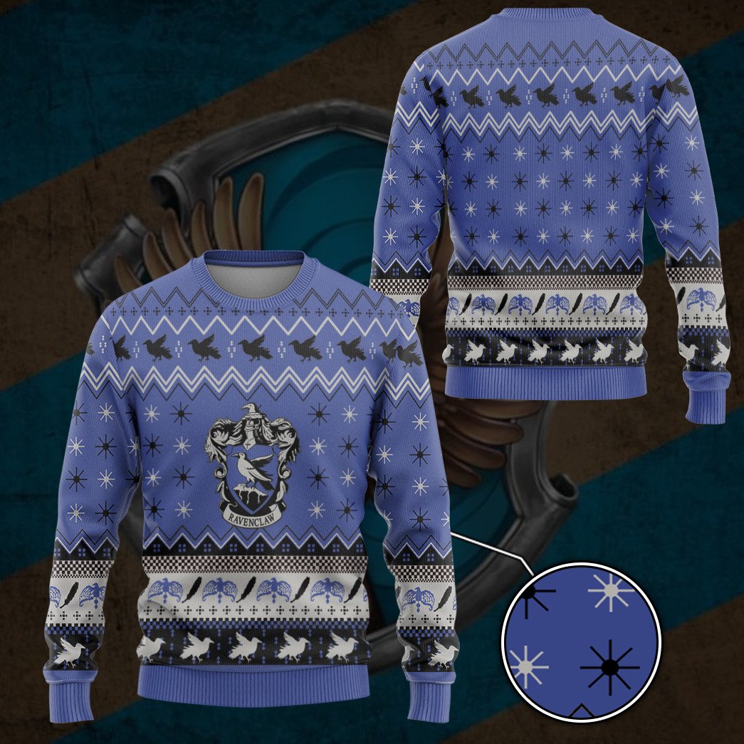 Harry Potter Ravenclaw holiday ugly christmas custom ugly sweater