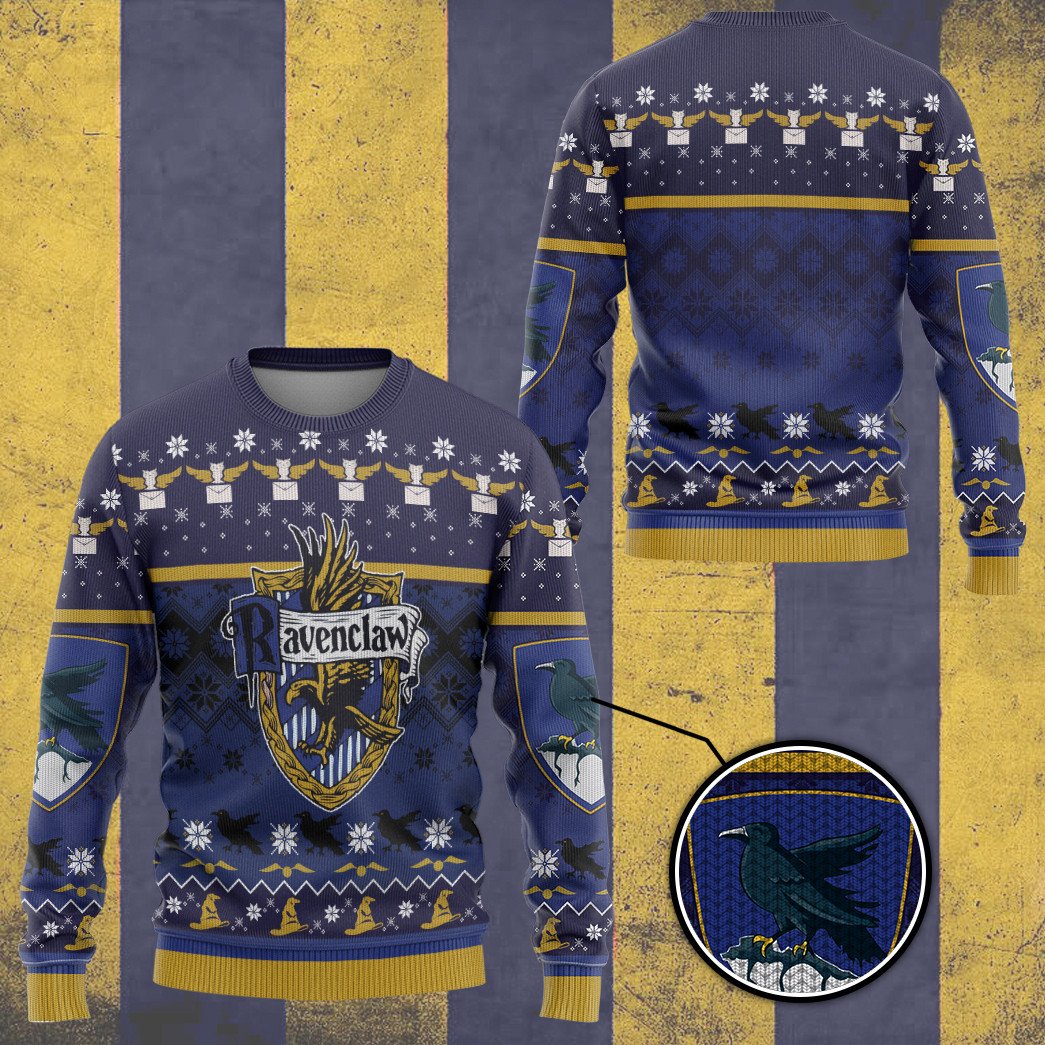 Harry Potter Ravenclaw ugly christmas ver 1 custom ugly sweater
