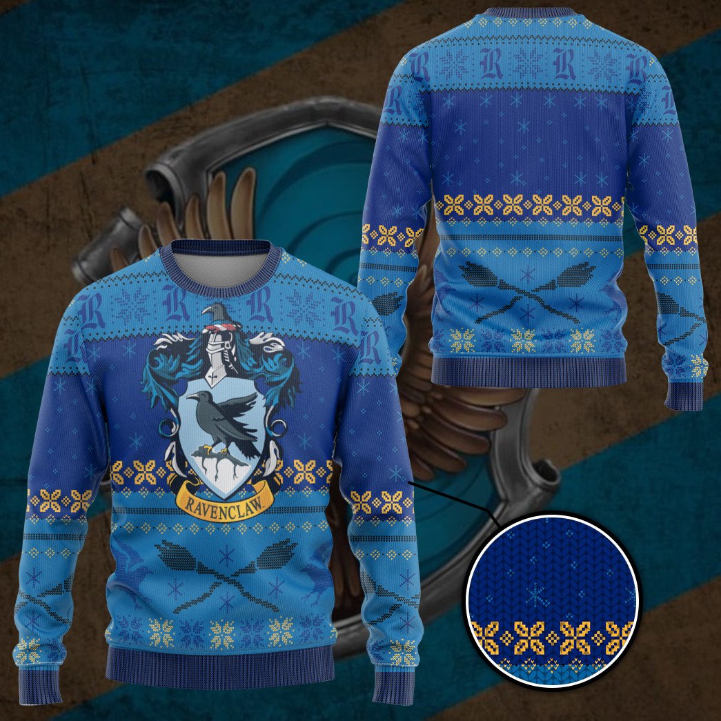 Harry Potter Ravenclaw ugly christmas ver 2 custom ugly sweater