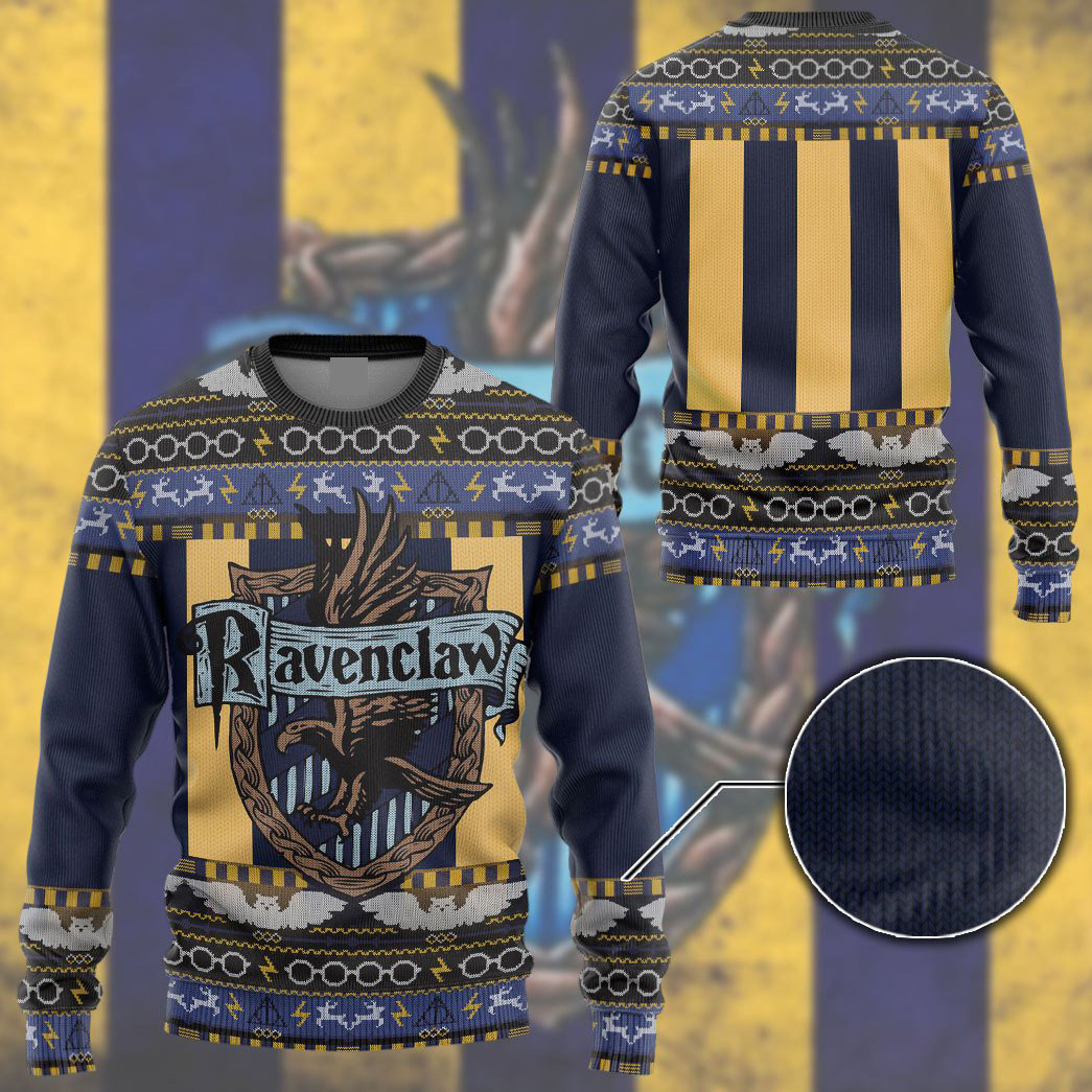 Harry Potter Ravenclaw ugly christmas ver 3 custom ugly sweater