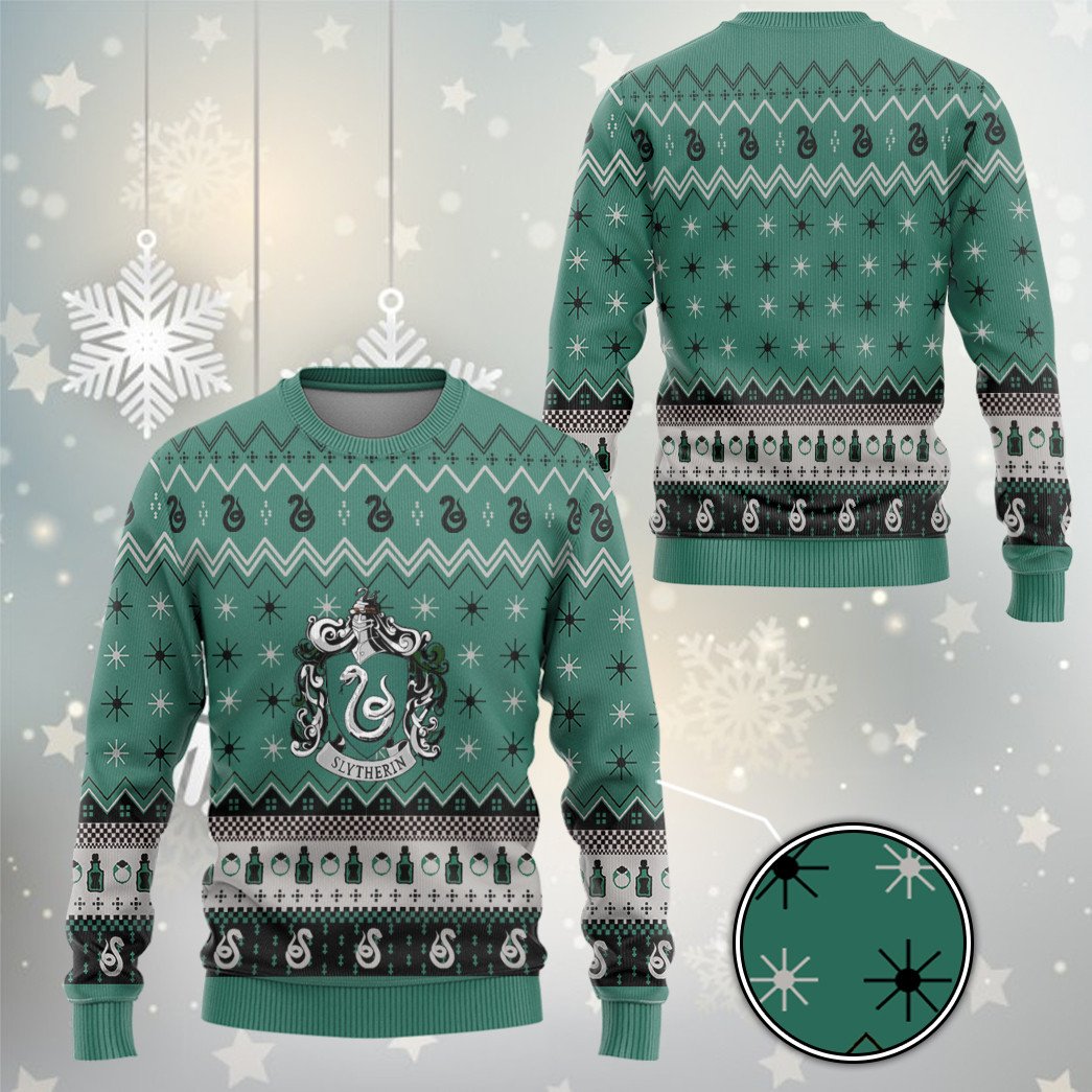 [100K SOLD] Harry Potter Slytherin holiday ugly christmas custom ugly sweater – Saleoff 071221