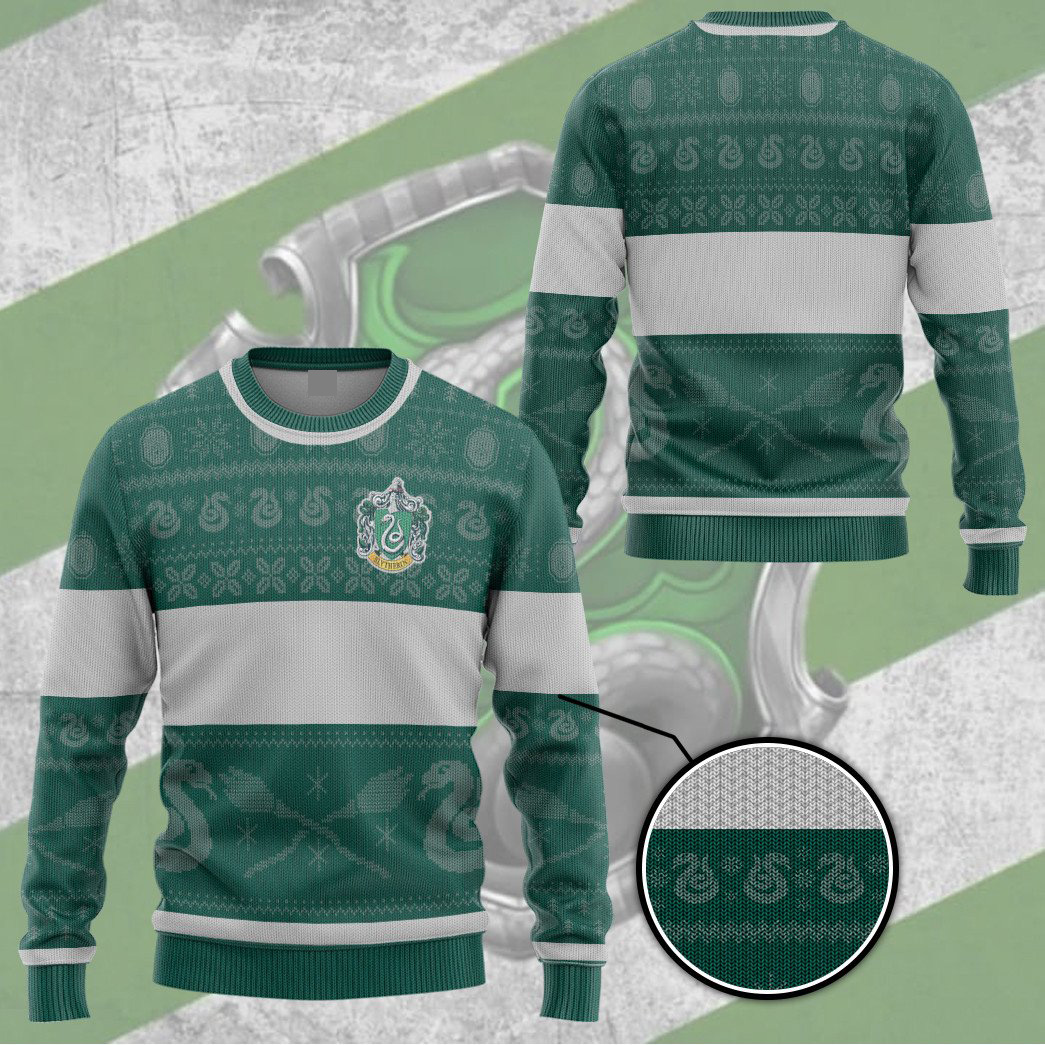 [100K SOLD] Harry Potter Slytherin ugly christmas edition custom ugly sweater – Saleoff 071221