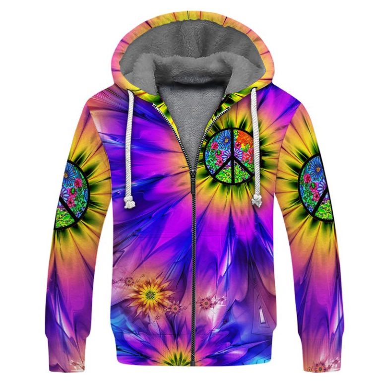 Hippie sunflower 3d fleece hoodie