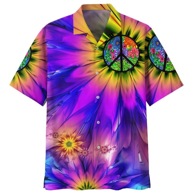 Hippie sunflower 3d hawaiian shirt