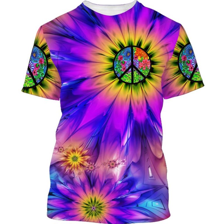 Hippie sunflower 3d t-shirt