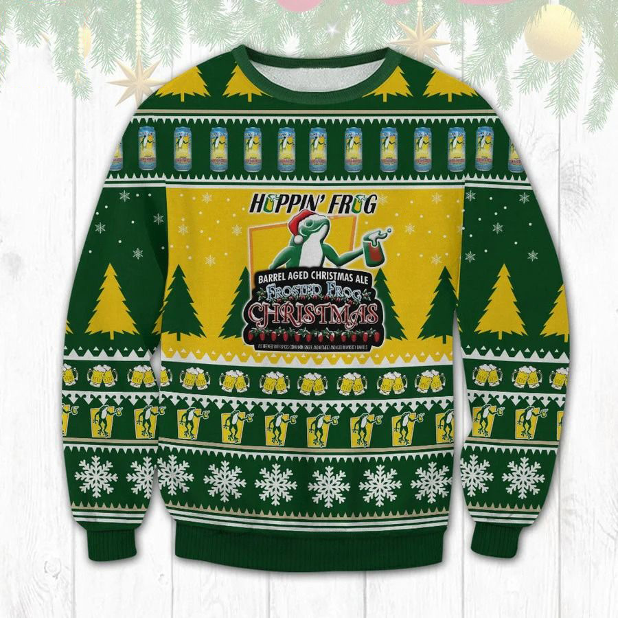 Hoppin' Frog barrel aged christmas ale sweater