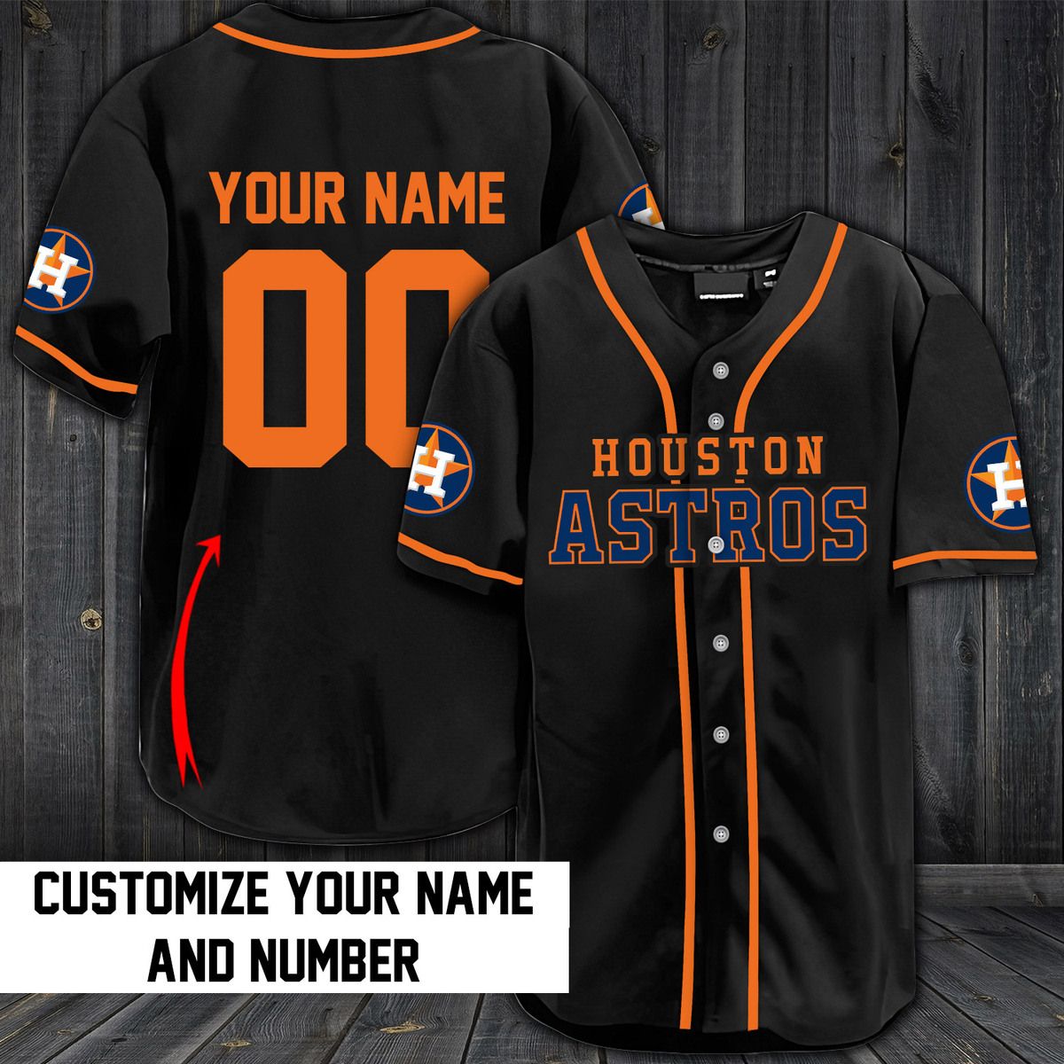 Houston Astros MLB custom name and number baseball jersey shirt – Saleoff 251221