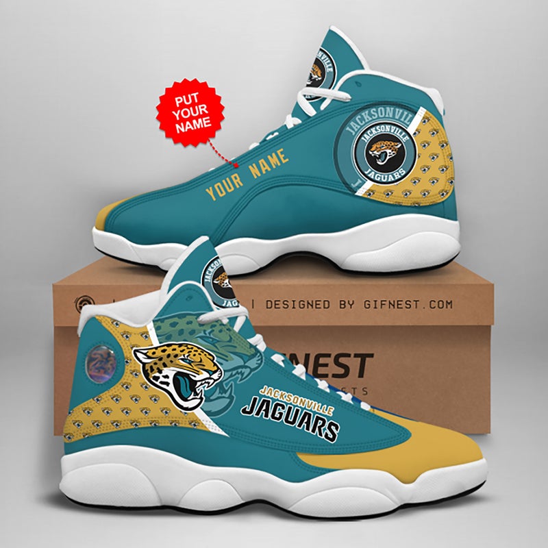 Jacksonville Jaguars NFL custom name Air Jordan 13 shoes – Saleoff 241221