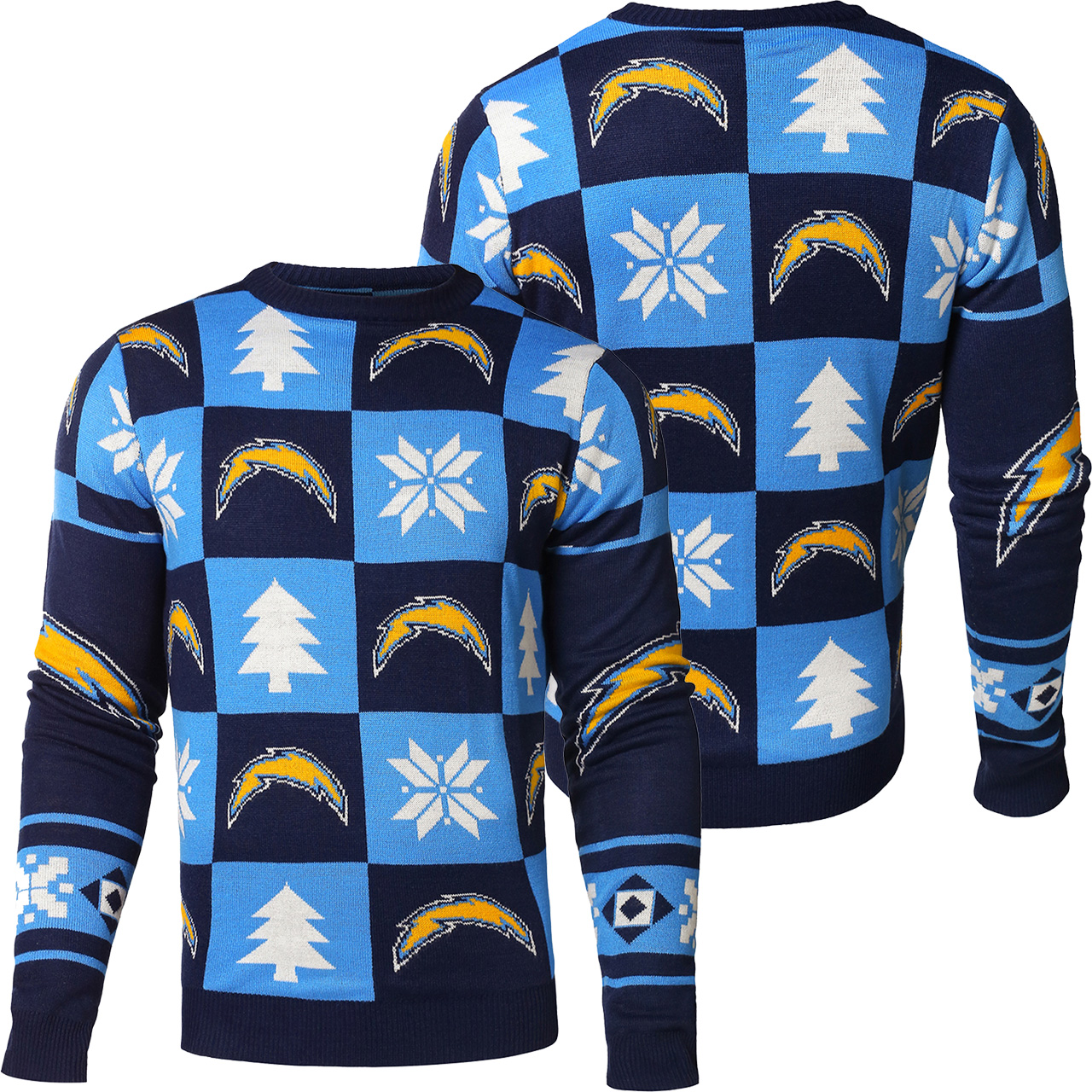 [ AWESOME ] Los Angeles Chargers Patches NFL Ugly Sweater – Saleoff 081221