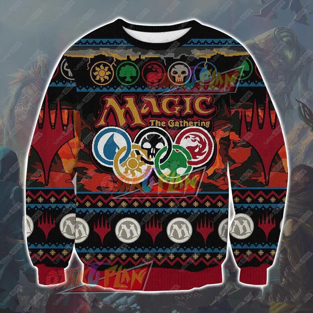 [ COOL ] MTG Magic The Gathering 3D Print Ugly Christmas Sweater – Saleoff 151221