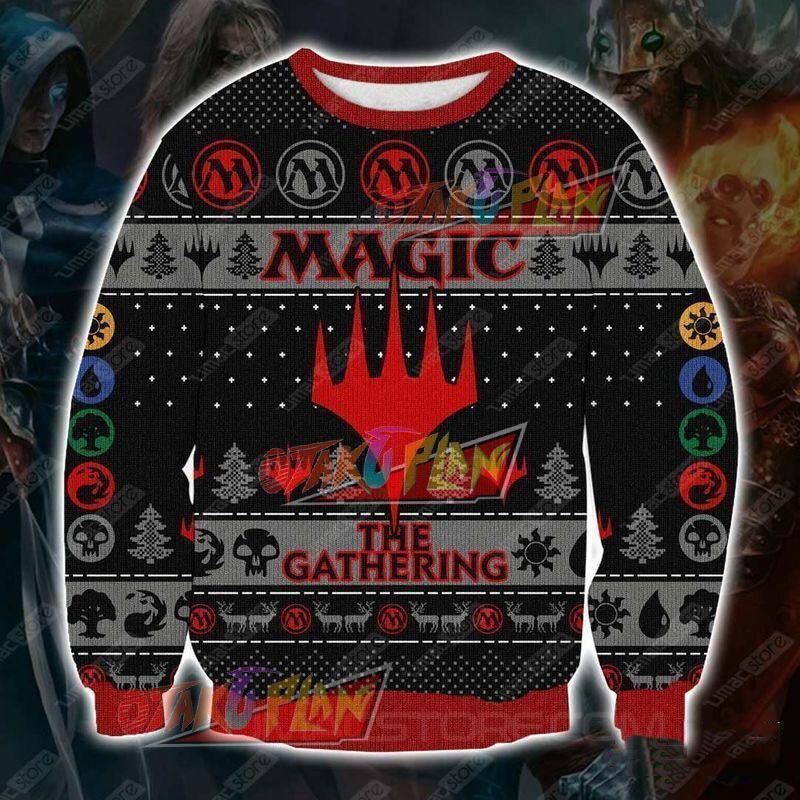 Magic The Gathering 3D Print Ugly Christmas Sweater