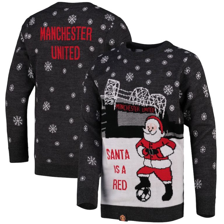 Manchester United Cavani Santa is a Red ugly christmas sweater