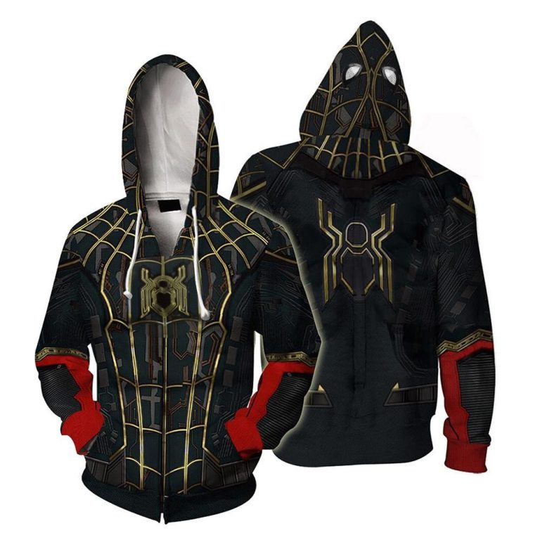 Marvel Spider man black 3d zip hoodie
