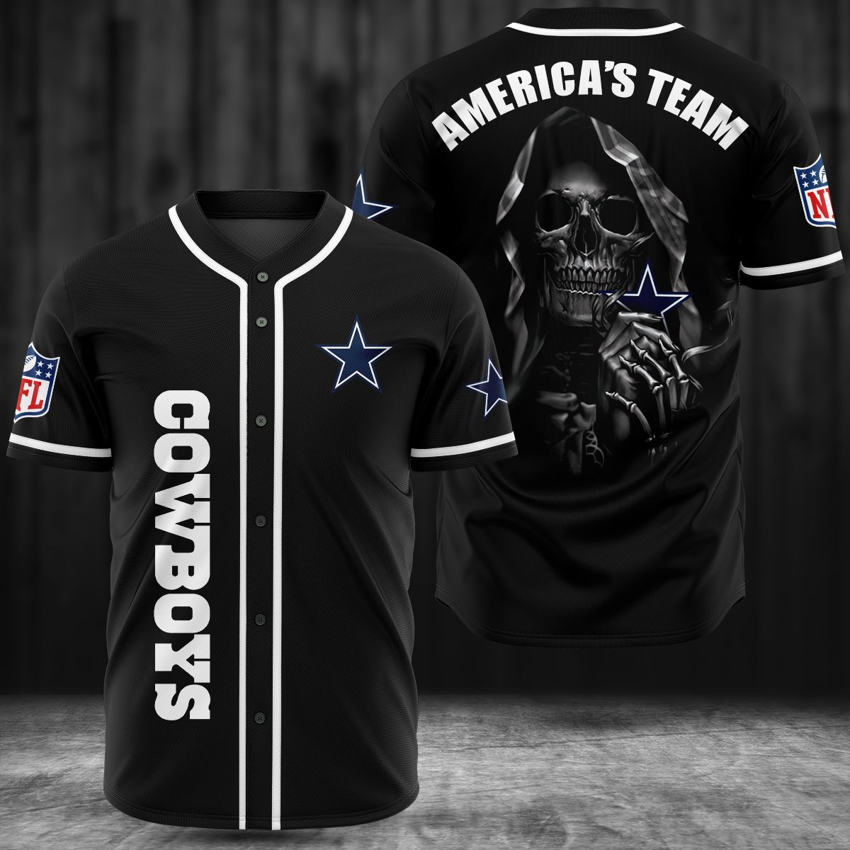 NFL Dallas Cowboys America's team baseball jersey shirt