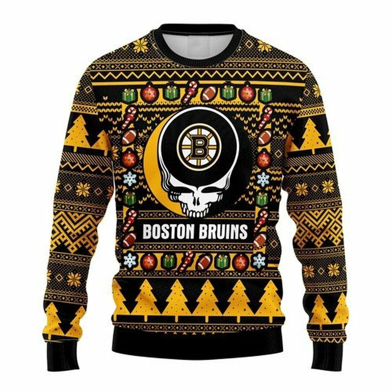 NHL Boston Bruins Grateful Dead ugly christmas sweater