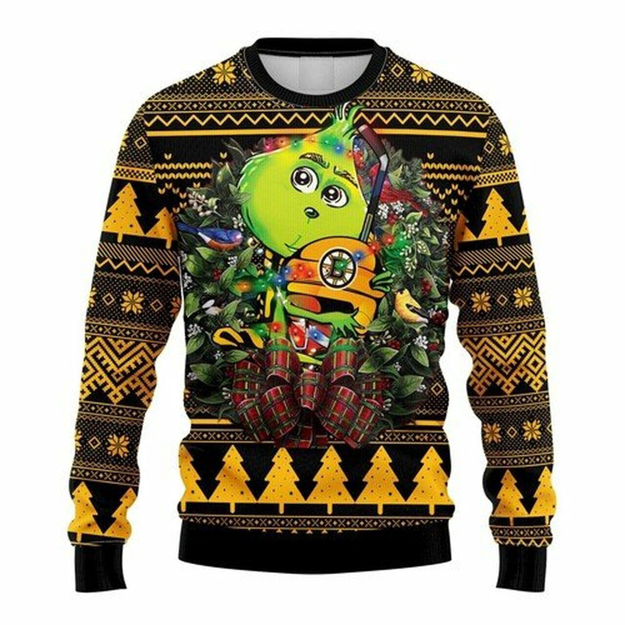 [ COOL ] NHL Boston Bruins Grinch hug ugly christmas sweater – Saleoff 281221
