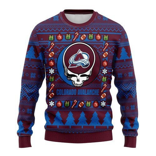 [ COOL ] NHL Colorado Avalanche Grateful Dead ugly christmas sweater – Saleoff 281221