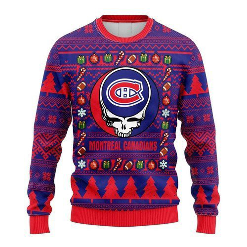 [ COOL ] NHL Montreal Canadiens Grateful Dead ugly christmas sweater – Saleoff 271221