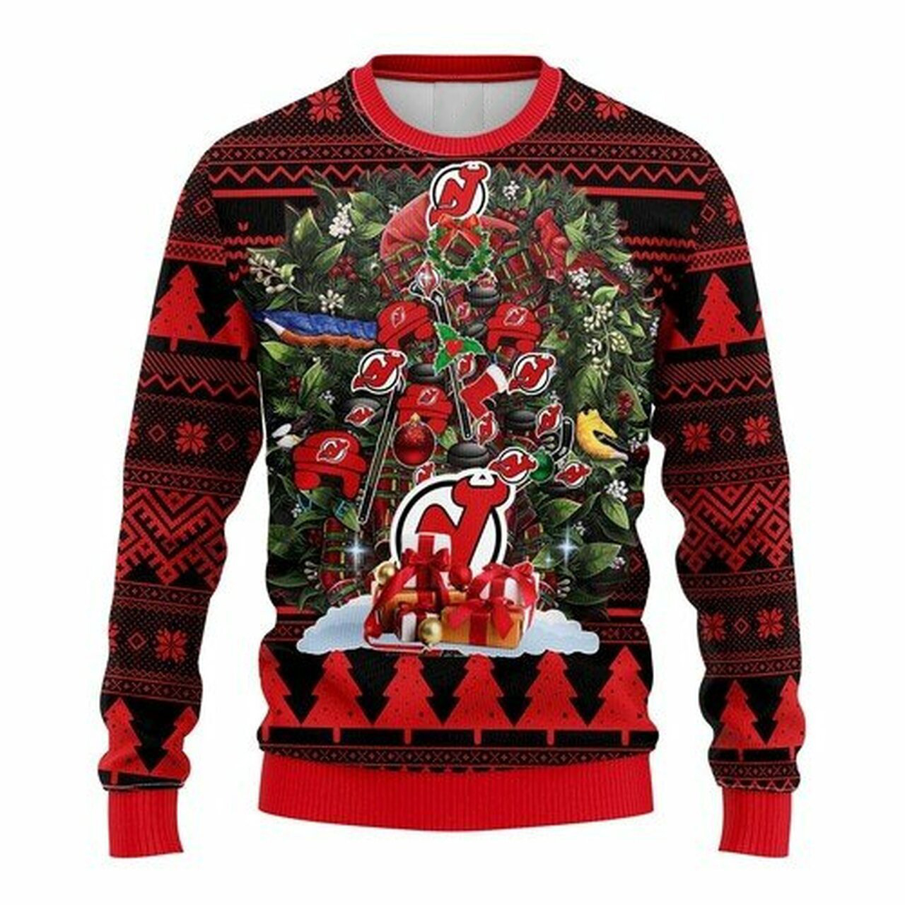 [ COOL ] NHL New Jersey Devils christmas tree ugly sweater – Saleoff 281221