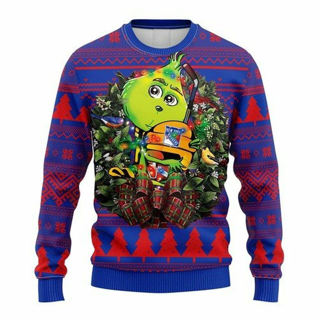 [ COOL ] NHL New York Rangers Grinch hug ugly christmas sweater – Saleoff 281221