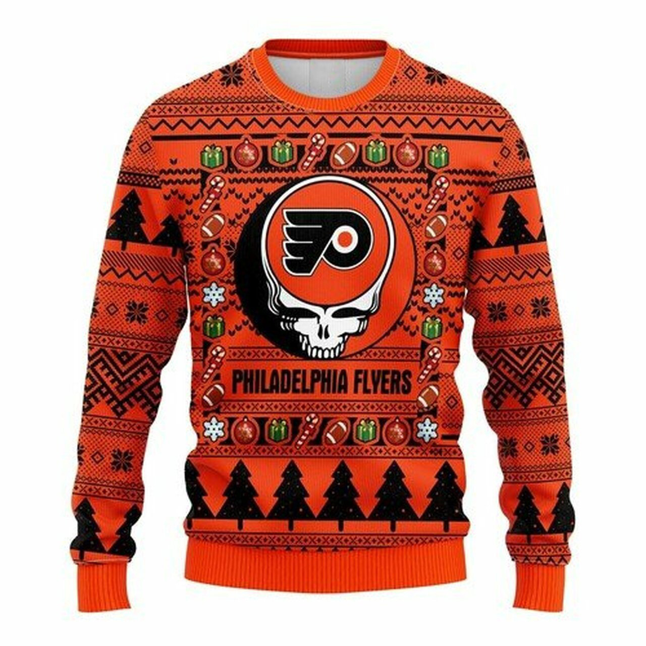 [ COOL ] NHL Philadelphia Flyers Grateful Dead ugly christmas sweater – Saleoff 281221