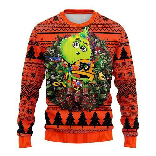 [ COOL ] NHL Philadelphia Flyers Grinch hug ugly christmas sweater – Saleoff 281221