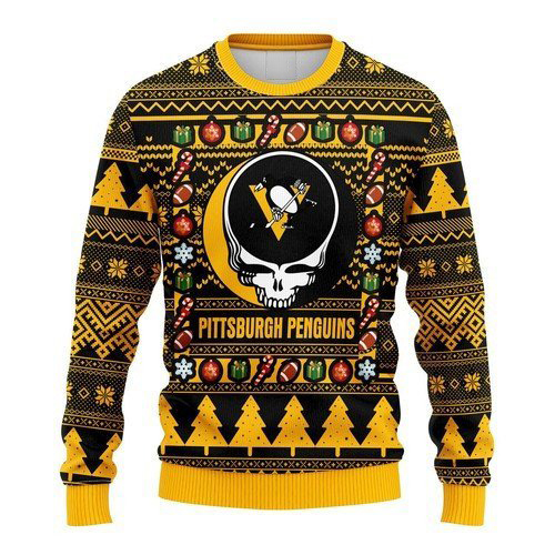 [ COOL ] NHL Pittsburgh Penguins Grateful Dead ugly christmas sweater – Saleoff 271221
