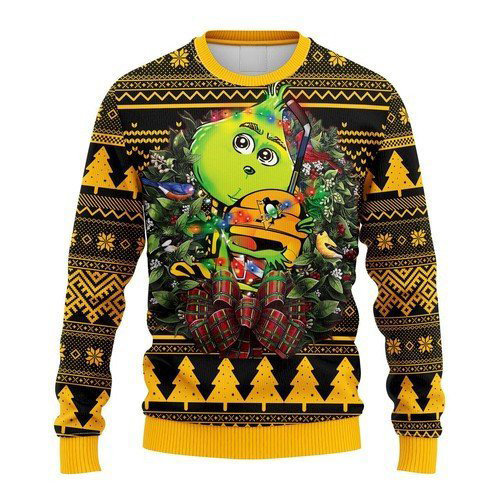 [ COOL ] NHL Pittsburgh Penguins Grinch hug ugly christmas sweater – Saleoff 271221