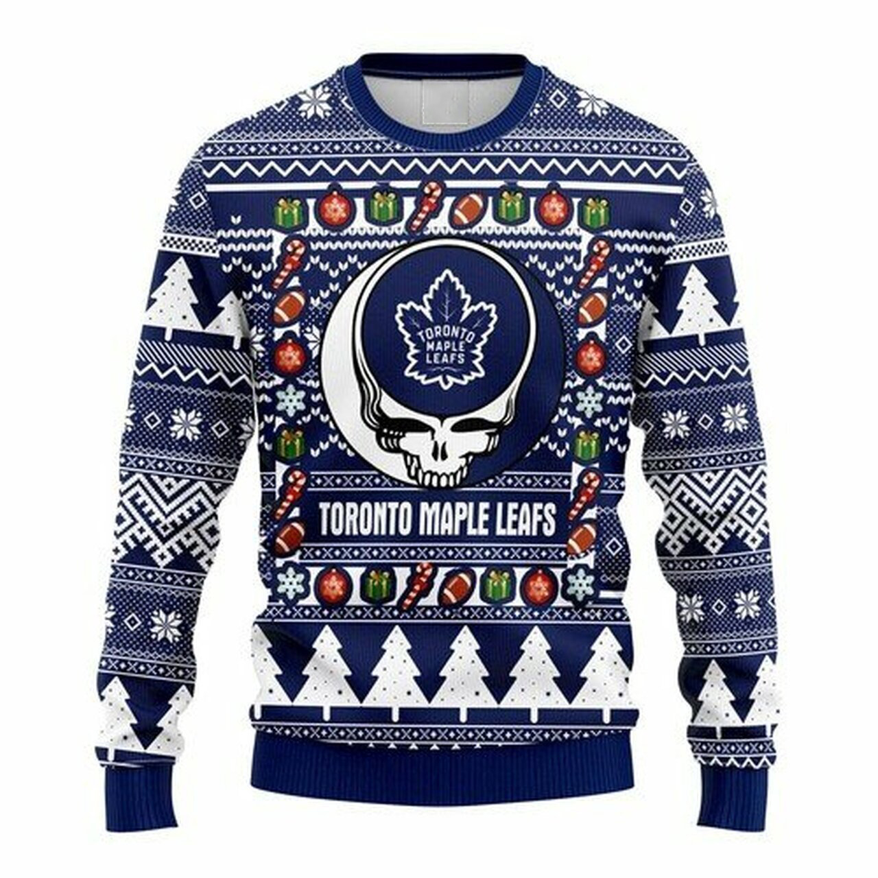 [ COOL ] NHL Toronto Maple Leafs Grateful Dead ugly christmas sweater – Saleoff 271221