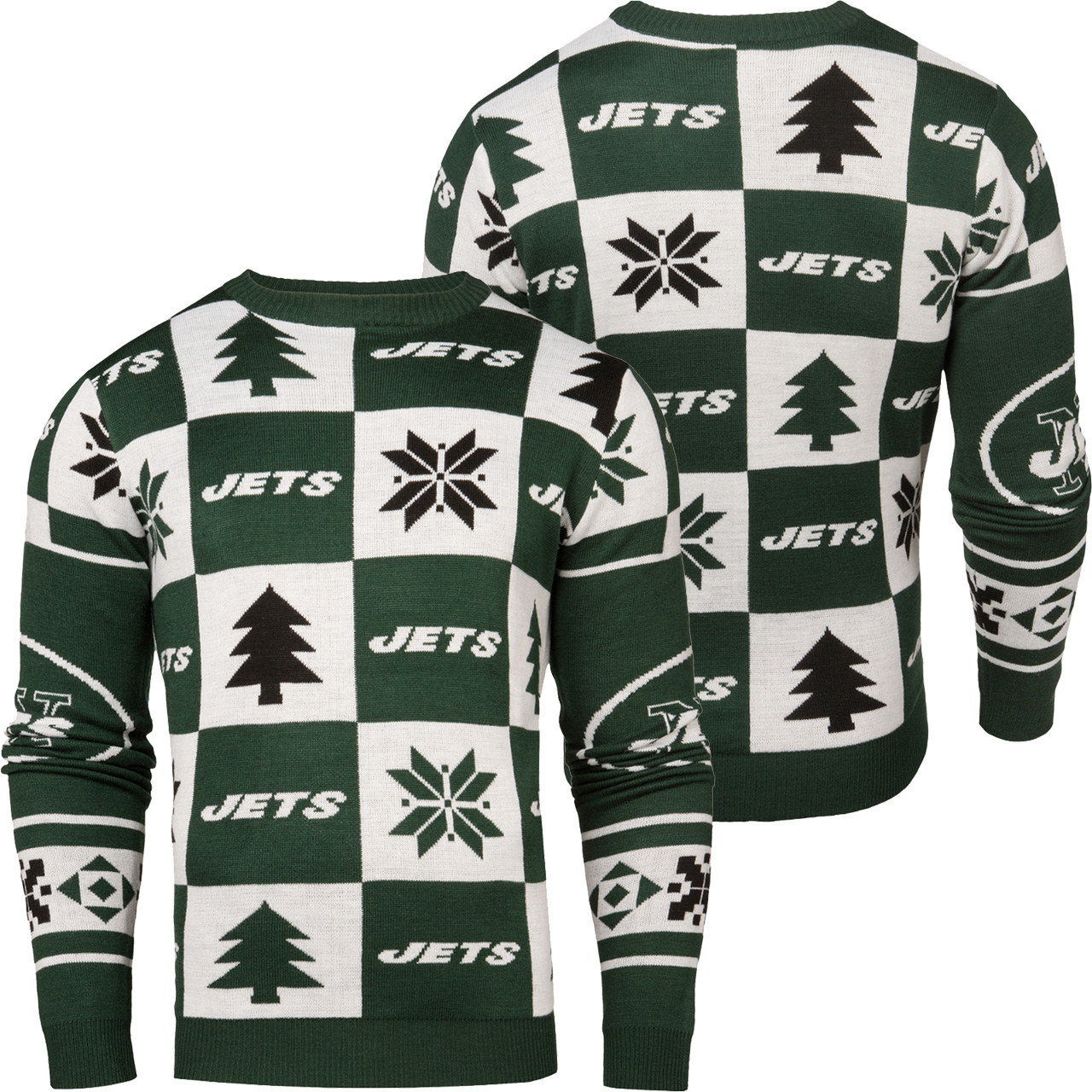 [ AWESOME ] New York Jets Patches NFL Ugly Sweater – Saleoff 081221