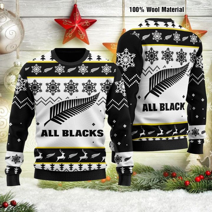 [ COOL ] New Zealand All Blacks christmas wool sweater – Saleoff 251221