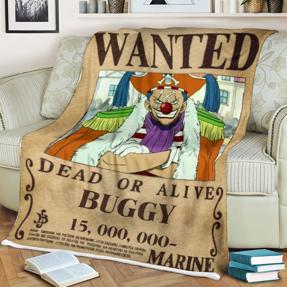 One Piece Buggy Wanted Blanket