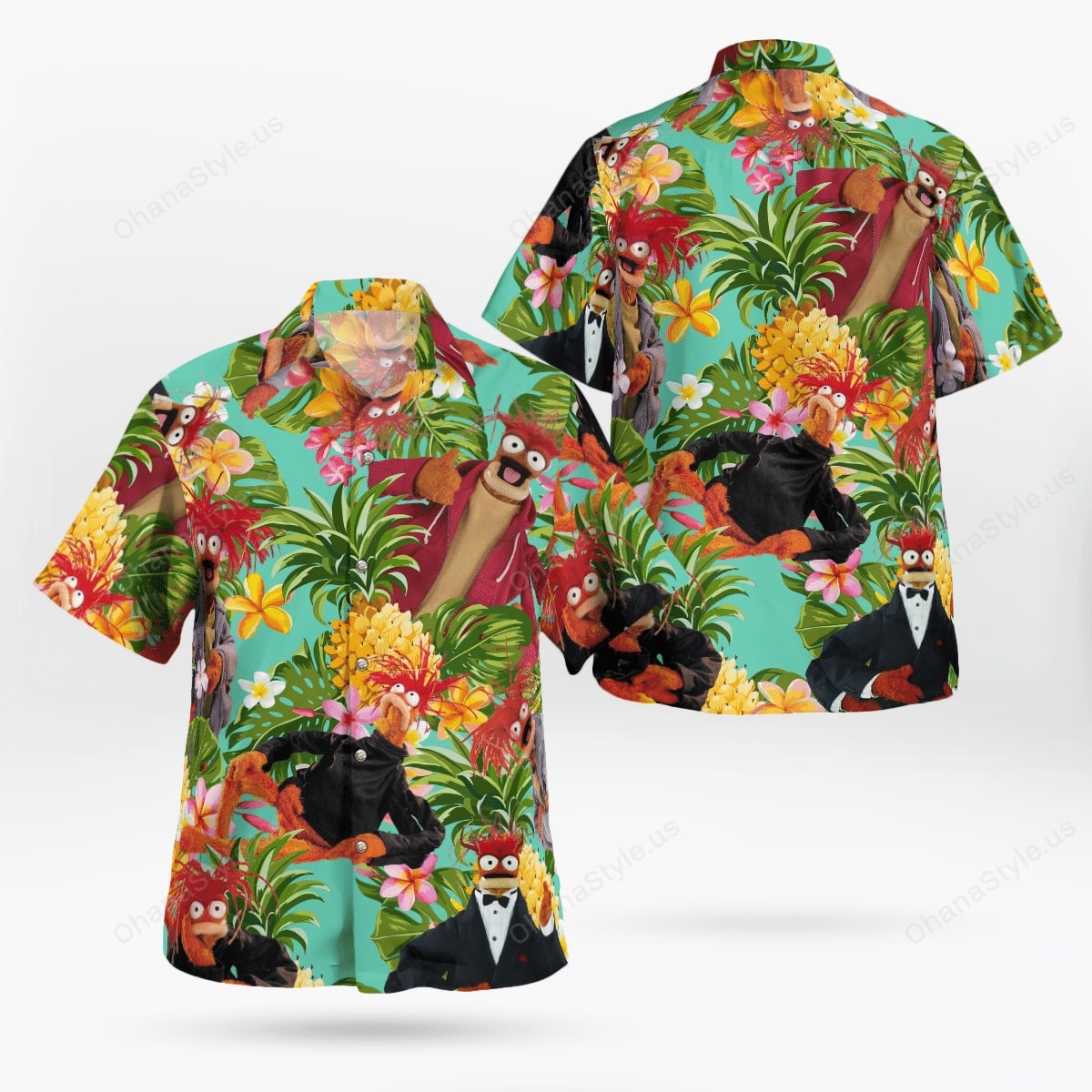 Pepé the King Prawn tropical hawaiian shirt