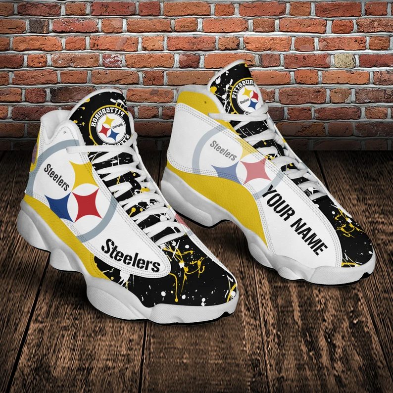Pittsburgh Steelers NFL custom name Air Jordan 13 shoes